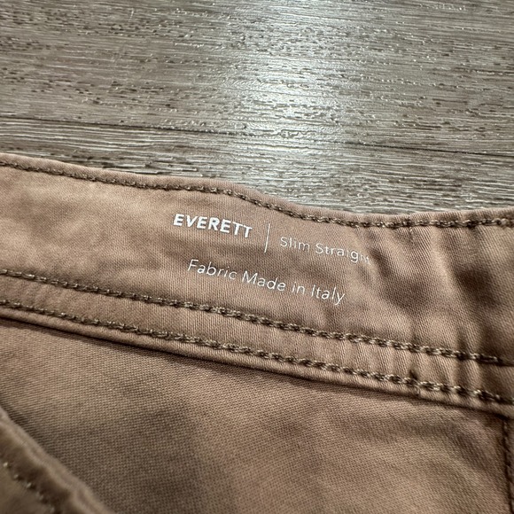 Adriano Goldschmied Pants Mens 40 Beige Everett Slim Straight Chino 40x32 Italy - Picture 3 of 12